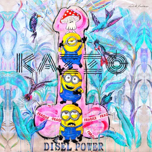 Disel Power - Pregiato foulard unisex colorato firmato - 140x140cm